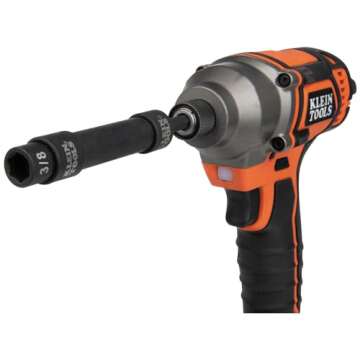 Klein Tools 65300 KNECT 32-Piece Pass Through Socket Set, SAE Impact Socket Set with MODbox Case, 1/4-Inch Drive, Sockets, Bits and Accessories