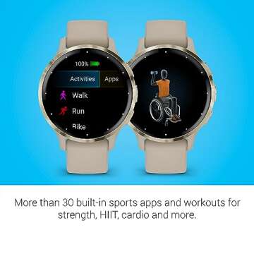 Garmin Venu 3S: Smartwatch with AMOLED Display & Power Bundle