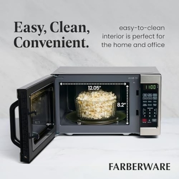 Compact Farberware 0.7 cu ft Microwave Oven with Child Lock
