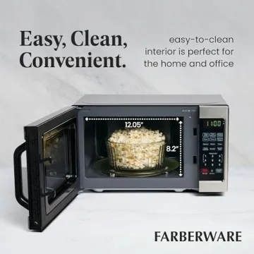 Compact Farberware 0.7 cu ft Microwave Oven with Child Lock