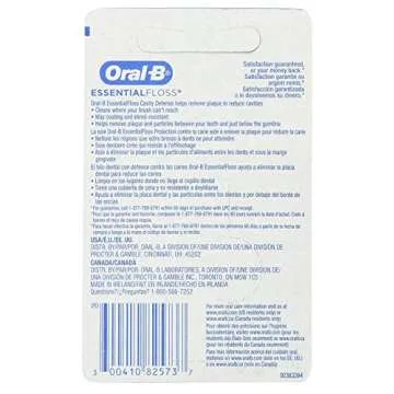 Oral-B 54 Yards Essential Mint Wax Floss (6 Pack) - Thin & Durable