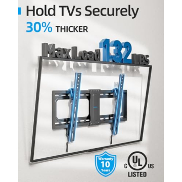 Heavy Duty Tilting TV Wall Mount for Large TVs