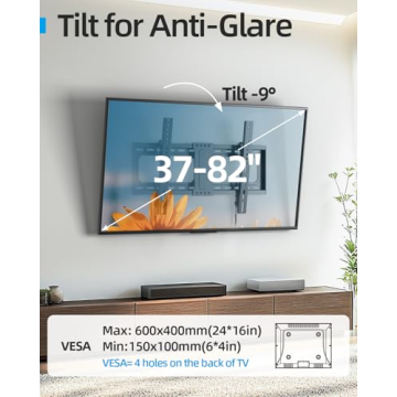 Heavy Duty Tilting TV Wall Mount for Large TVs