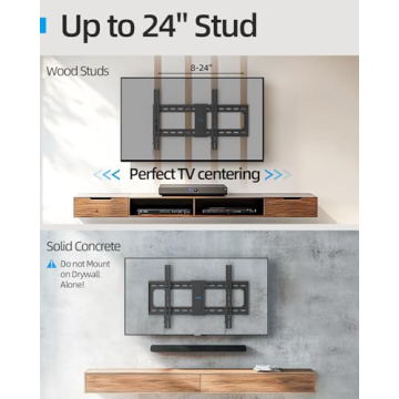 Heavy Duty Tilting TV Wall Mount for Large TVs