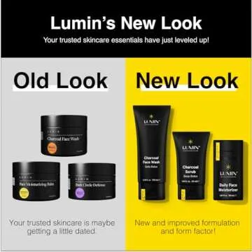 Lumin - Charcoal Scrub Deep Detox for Men - Face Cleanser for Men, Pre Shave Scrub, A charcoal face exfoliator that refreshes & rejuvenates the skin, Suitable for all skin types, 30ml, 1-Pack