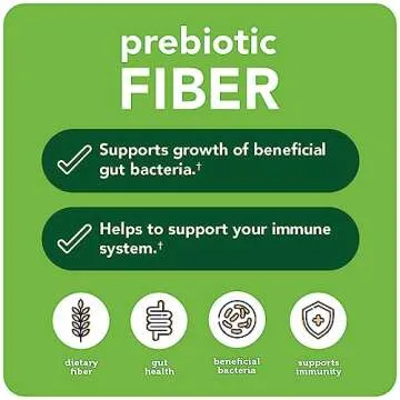 Vitamin Bounty Prebiotic Fiber Digestive Support with PreforPro® - Enhances Probiotic Effectiveness, Supports Digestive Health & Immune System, Relieves Gut Discomfort - 60 Capsules