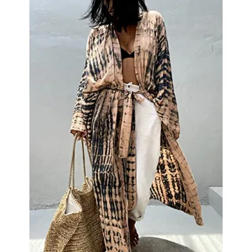 Stylish Women's Long Beach Kimono Cardigan for Summer