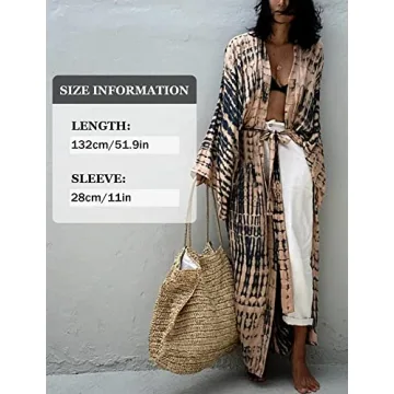 Stylish Women's Long Beach Kimono Cardigan for Summer