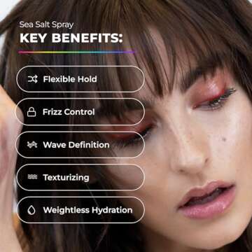 XMONDO Hair Salty Sea Salt Spray - Vegan Formula with Natural Minerals, Seaweed Extracts, and Baobab Oil to Fight Static, Enhance Hydration, and Add Shine, 6 Fl Oz 1-Pack