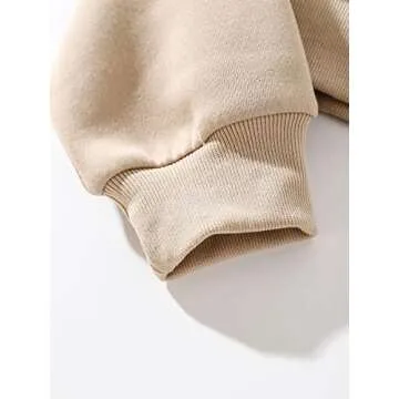 Cioatin Women Fleece Zip Up Crop Hoodies Sweatshirt Y2K Fall Trendy Long Sleeve Athletic Workout Pullover Jacket Sweater Apricot