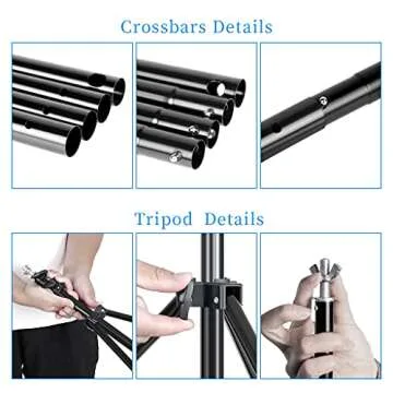 Kshioe Adjustable Backdrop Stand Kit for Photography