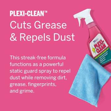 Black Swan Distributors - Blue Ribbon Plexi-Clean Acrylic and Plastic Cleaner (16 oz) & Non-Abrasive...