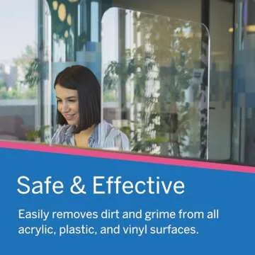 Black Swan Distributors - Blue Ribbon Plexi-Clean Acrylic and Plastic Cleaner (16 oz) & Non-Abrasive, Washable Microfiber Cleaning Cloth (15x15 in) - Household Surface Cleaner Kit