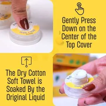 Hand Pop Lemon Scented Wipes - 24 Pack of Travel Size Wet Towelettes, Alcohol-Free, Wipes for Skin H...