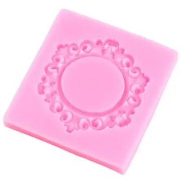 RFGHAC Picture Frames Silicone Mold Photo Frame Fondant Molds Baroque Style Curlicues Scroll Frame Mold For Cupcake Topper Cake Decoration Chocolate Candy Polymer Clay Gum Paste Set Of 4