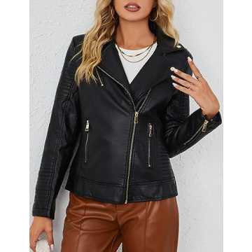 Stylish Bellivera Faux Leather Jacket for Women