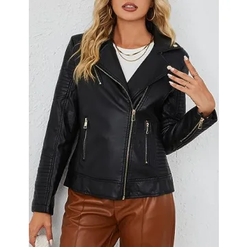 Stylish Bellivera Faux Leather Jacket for Women