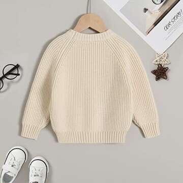 YOUNGER STAR Toddler Knit Sweater for Boys and Girls - Cozy Winter Wear