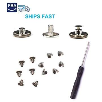 12 Pcs Button for Sewing Metal Jeans - ICEYLI No-Sew 17mm Removable Replacement