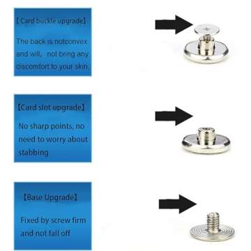 Durable No-Sew Metal Jeans Buttons - 12 Pack ICEYLI