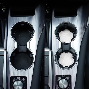 GaRhomxy 4pcs Non-Slip Flower Car Cup Coaster Set