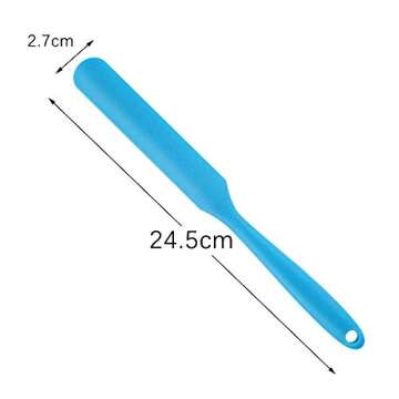 Fyess 6Pcs Silicone Spatula Set, Heat-resistant Non-stick Flexible Spatula Rubber Butter Cake Cream Spatulas Easy-to-clean Seamless a piece Design Scraper Brush Spoon for Cooking Baking (6 Colors)