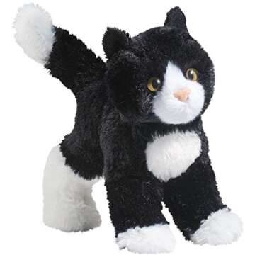 Douglas Snippy Black & White Cat Plush Stuffed Animal