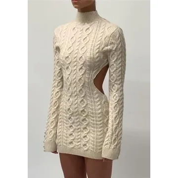 Chic Backless Sweater Dress for Any Occasion