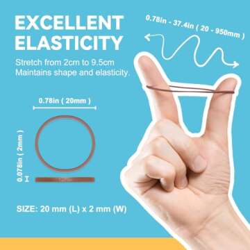 HOYOLS 2500 pcs Colorful Elastic Hair Rubber Bands, Small Hair Ties Accessories No Pull No Damage St...