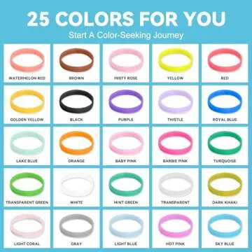 HOYOLS Colorful Elastic Hair Bands - 2500 Durable Ties