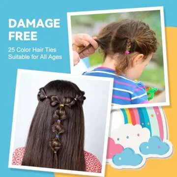 HOYOLS Colorful Elastic Hair Bands - 2500 Durable Ties