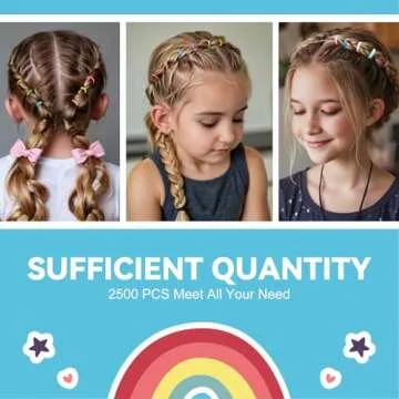 HOYOLS Colorful Elastic Hair Bands - 2500 Durable Ties