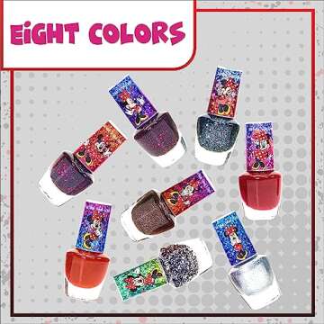Townley Girl - Disney Minnie Mouse Non-Toxic Peel-Off Water-Based Safe Nail Polish Set with Nail Dryer for Kids, AA Batteries Not Included, Ages 3 and Up