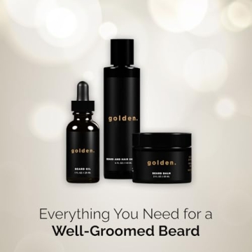 Golden Grooming Co. Everyday Beard Bundle for Men - Grooming Set