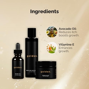 Golden Grooming Co. Everyday Beard Bundle for Men - Grooming Set