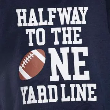 ADXSUN Baby Boy Half Birthday Outfit Half Way to the One Yard Line Bubble Romper Football 1/2 Birthday Clothes