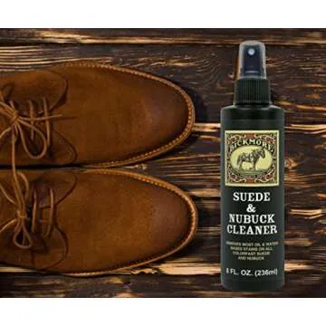 Bickmore Suede & Nubuck Cleaner - Remove Water Dirt Oil Stains From Shoes Boots Purses Handbags & More 8 fl oz