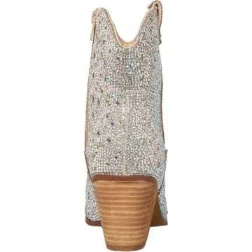 Betsey Johnson Women's Diva Western Boot, Rhinestone, 7.5