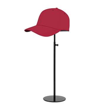 Llazsybz Adjustable Metal Hat Cap Holder Stand Display Drying Storage Rack, Black