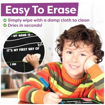 First Last Day School Sign with Liquid Chalk Markers 14x11