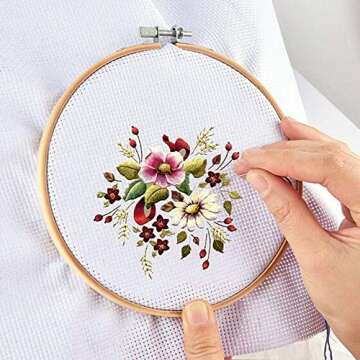 15-Piece Eco-Friendly Embroidery Hoops Set for Crafting