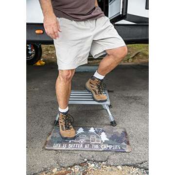 Camco Adjustable Height RV Step Stool (43676)