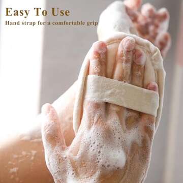 [Pack of 6] Loofah Sponge Pads Natural Organic Bath Luffa Sponges Pads Natural Bath Shower Loofah Body Scrubber Sponges for Exfoliating Your Skin, with Adhesive Hook