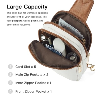 Telena Small Sling Bag for Women Vegan Leather Crossbody