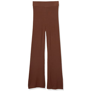 The Drop Women's Ellison Rib Flare Leg Sweater Pant Chocolate S