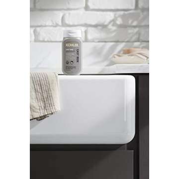 KOHLER K-23725-NA Cast Iron Cleaner, For Kitchen and Bathroom, 8 oz Bottle, Nonabrasive Cream-based Cleaner