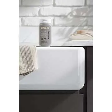 KOHLER K-23725-NA Cast Iron Cleaner, For Kitchen and Bathroom, 8 oz Bottle, Nonabrasive Cream-based Cleaner