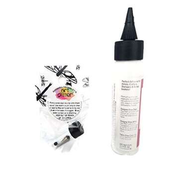 Art Glitter Glue Designer Dries Clear Adhesive 2 oz with Ultra Fine Metal Tip