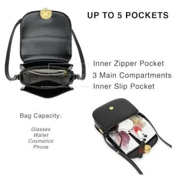 Elegant Scarleton Women's Satchel Handbag in Glossy Black