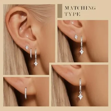 3 Pairs Sterling Silver Hoop Earrings - Elegant & Hypoallergenic